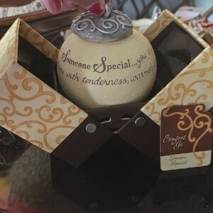 RARE 2007 Pavillion "SOMEONE SPECIAL Terracotta Pewter Candle Holder Boxed